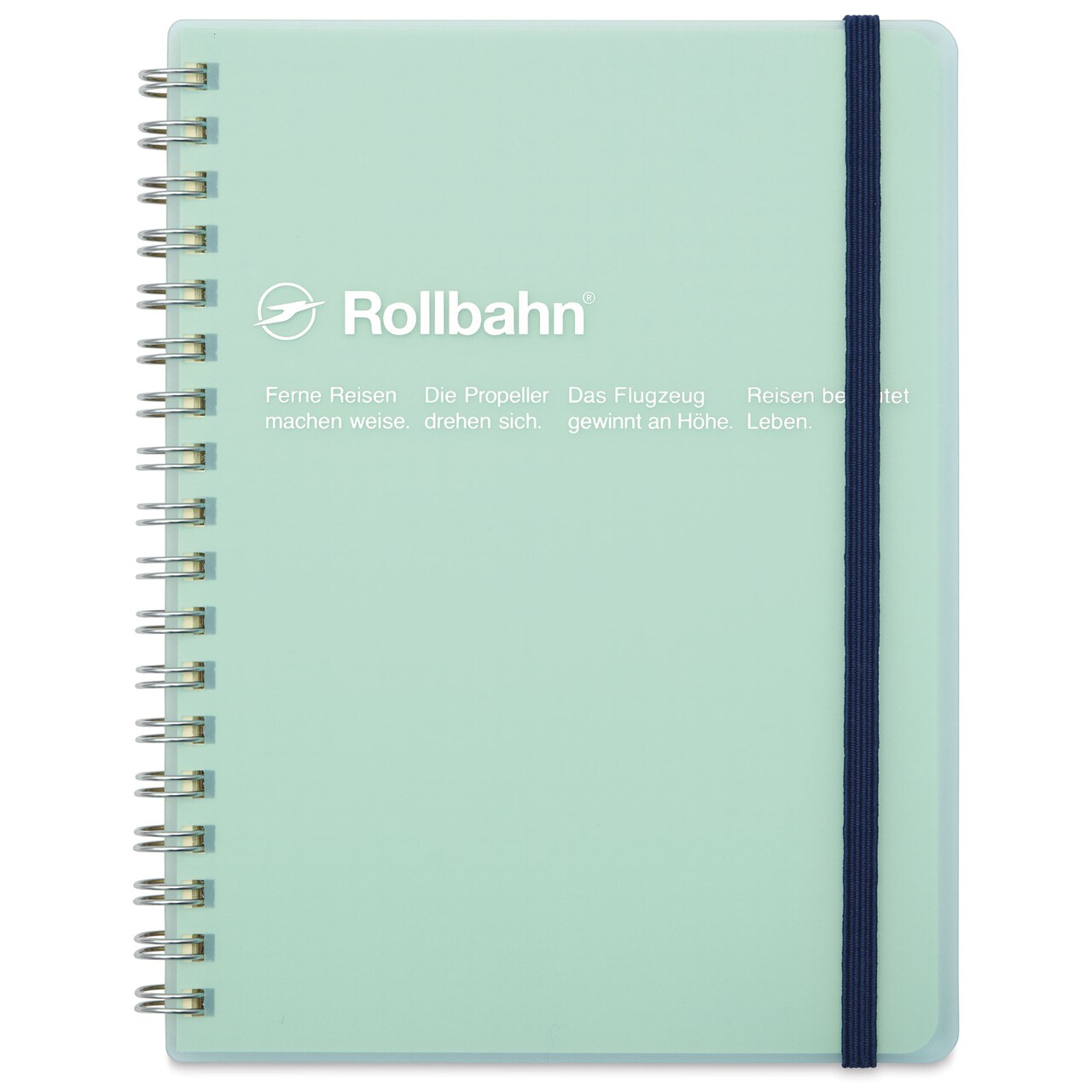 Delfonics Rollbahn Clear Plastic Notebook - 5-1/2" x 7", Blue
